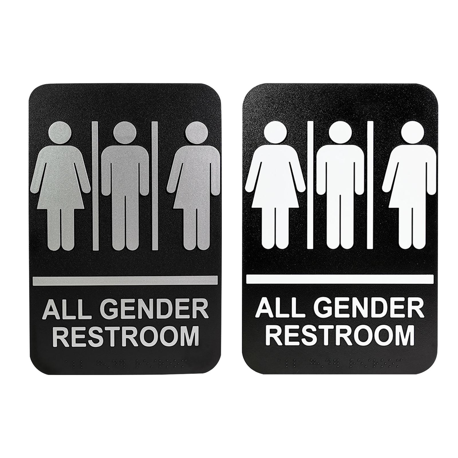 All Gender Restroom Sign Gende - Home Bathroom Door Signs บทวิจารณ์และราคา