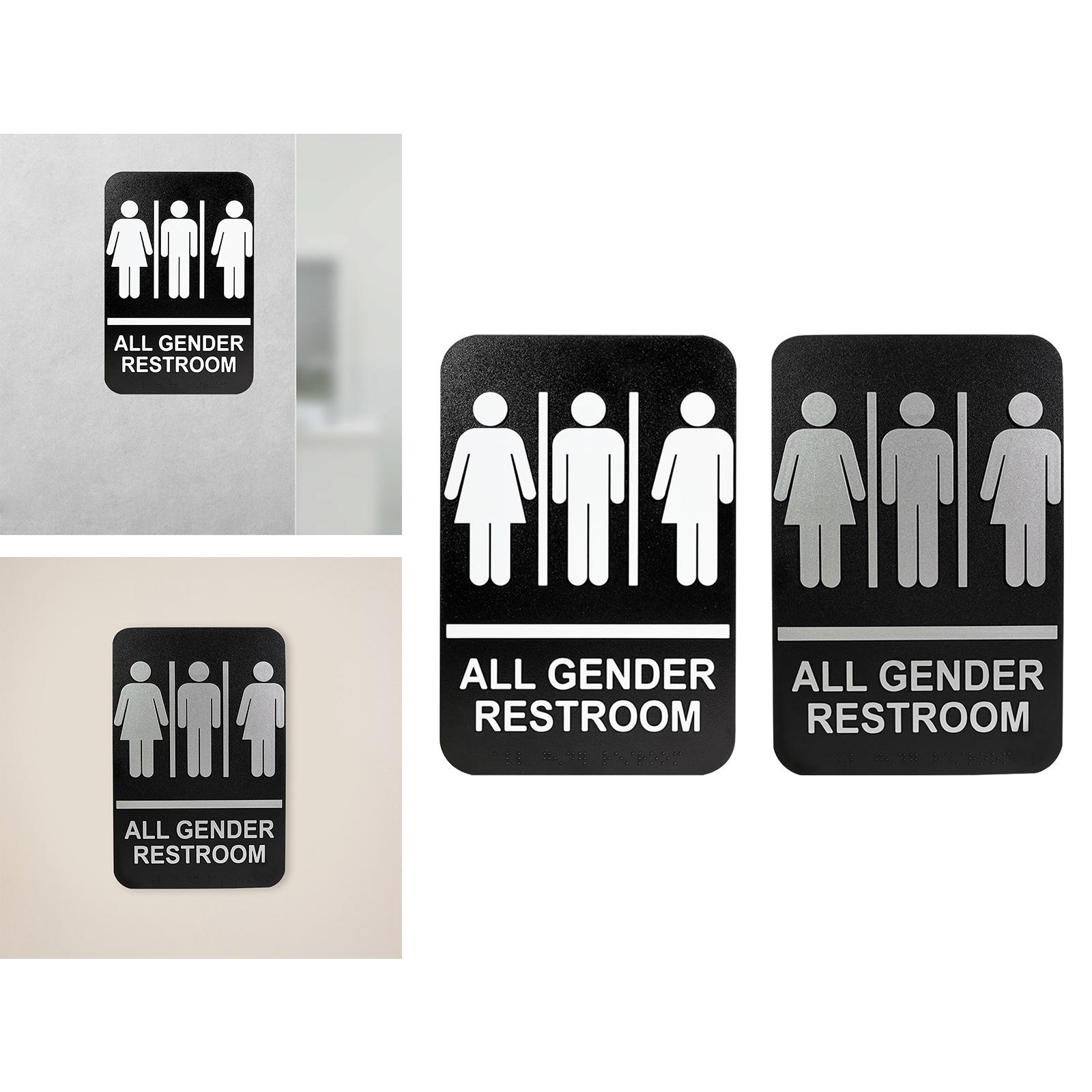 All Gender Restroom Sign Gende - Home Bathroom Door Signs บทวิจารณ์และราคา