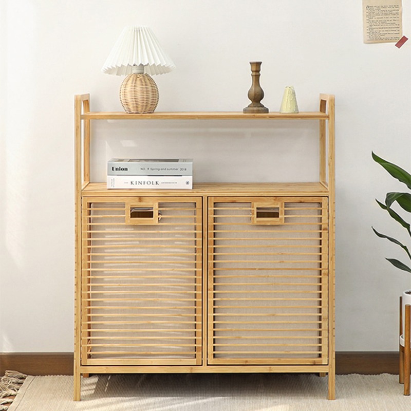 Bamboo Laundry Basket for Bedr - Home Bathroom Cabinets บทวิจารณ์และราคา