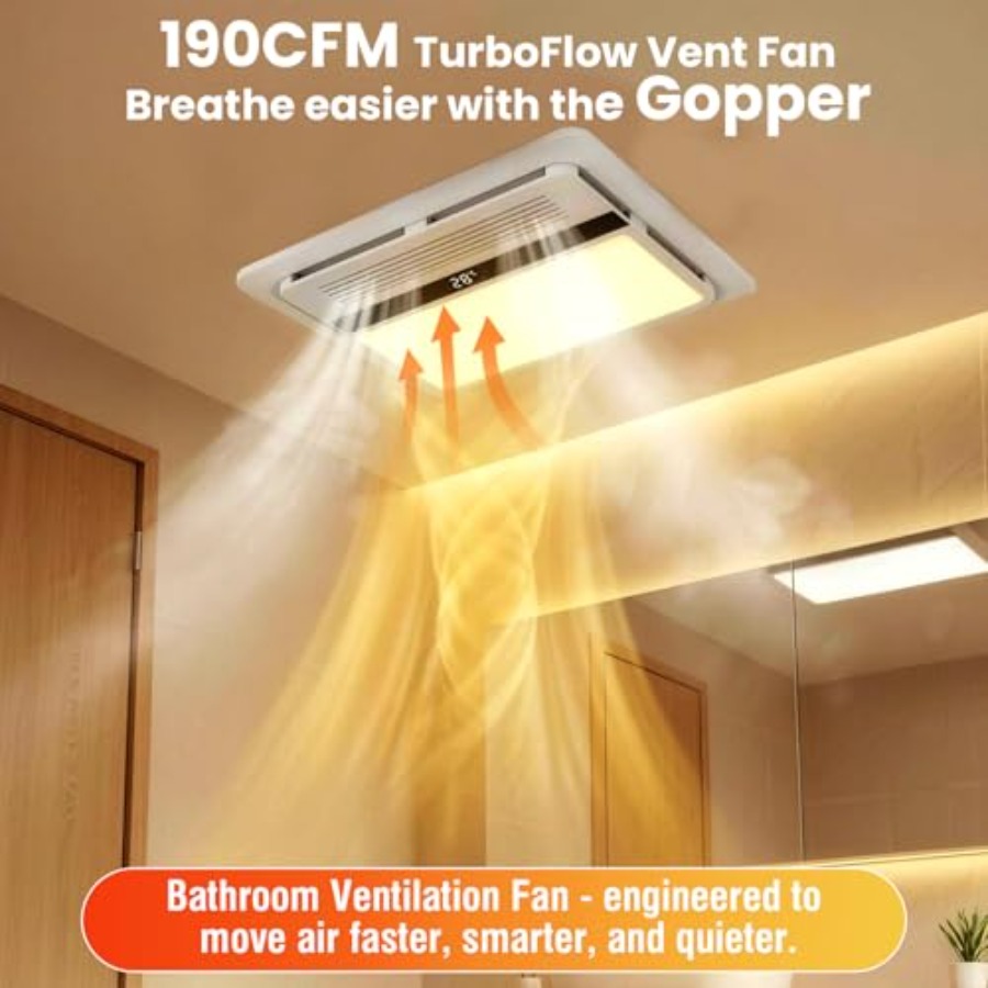 4-in-1 Bathroom Exhaust Fan wi - Home Bathroom Fan บทวิจารณ์และราคา