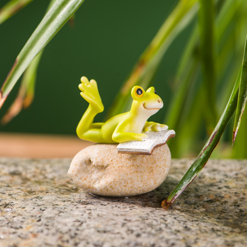 Resin Funny Frog Figurines For - Jet Home Bathroom Accessories บทวิจารณ์และราคา