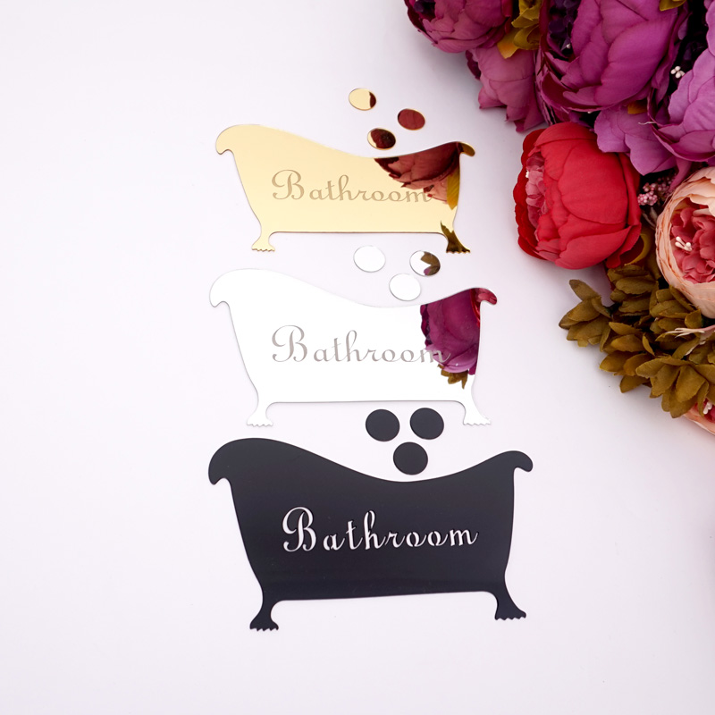 Bathroom Entrance Sign Acrylic - Home Bathroom Door Signs บทวิจารณ์และราคา
