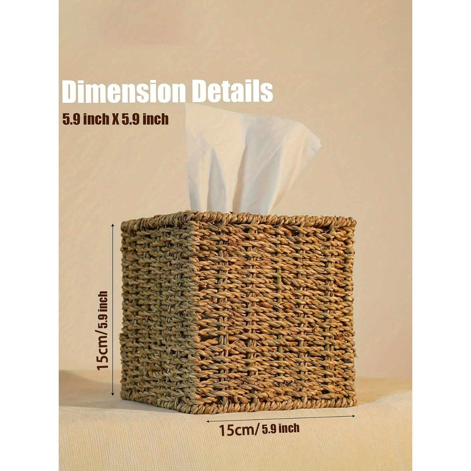 1pc Water Hyacinth Paper Tissu - Home Goods Bathroom Accessories บทวิจารณ์และราคา